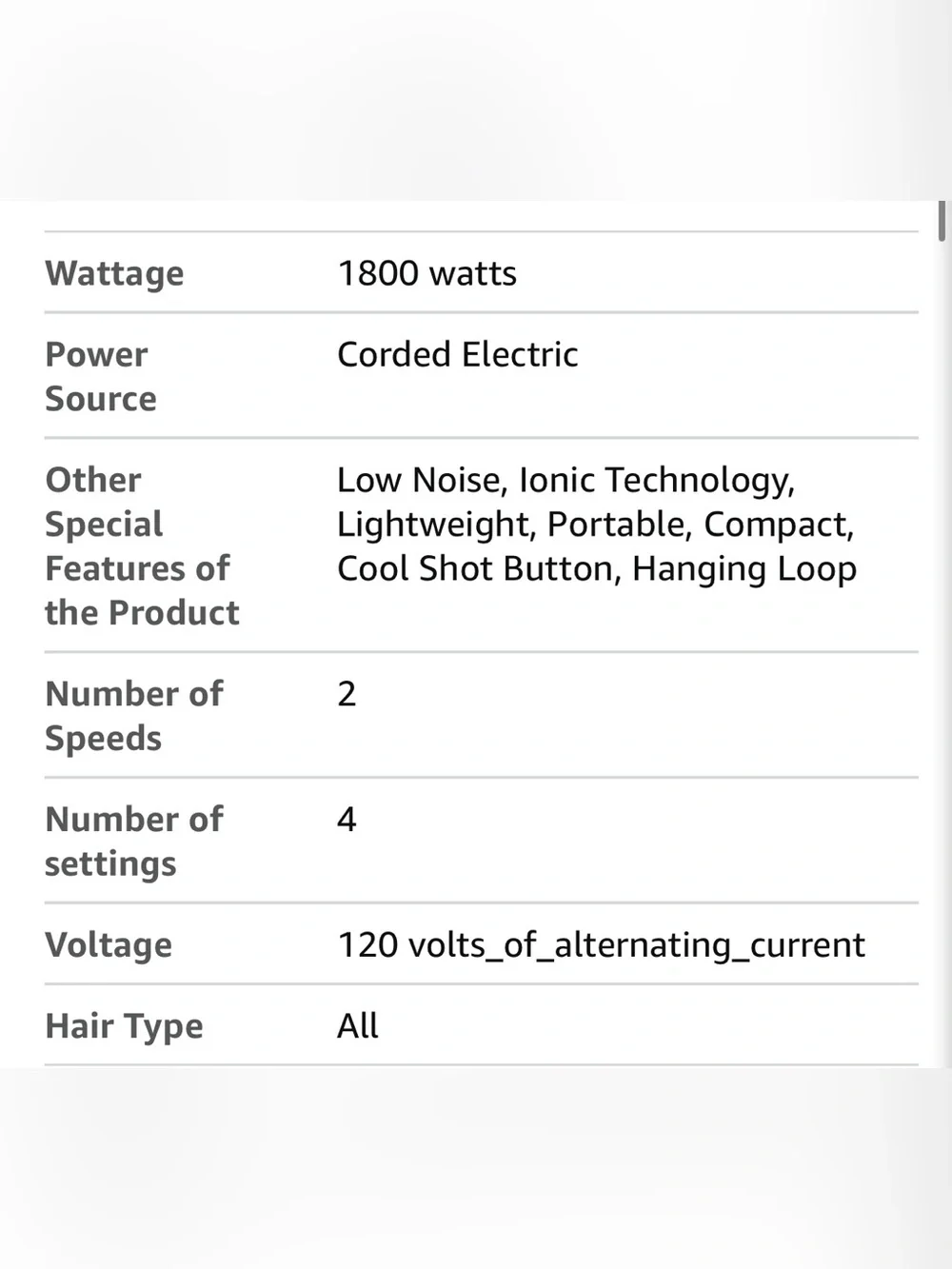 $60. Slope Hill  Professional ionic Hair Dryer, Powerful 1800W New Open Box!